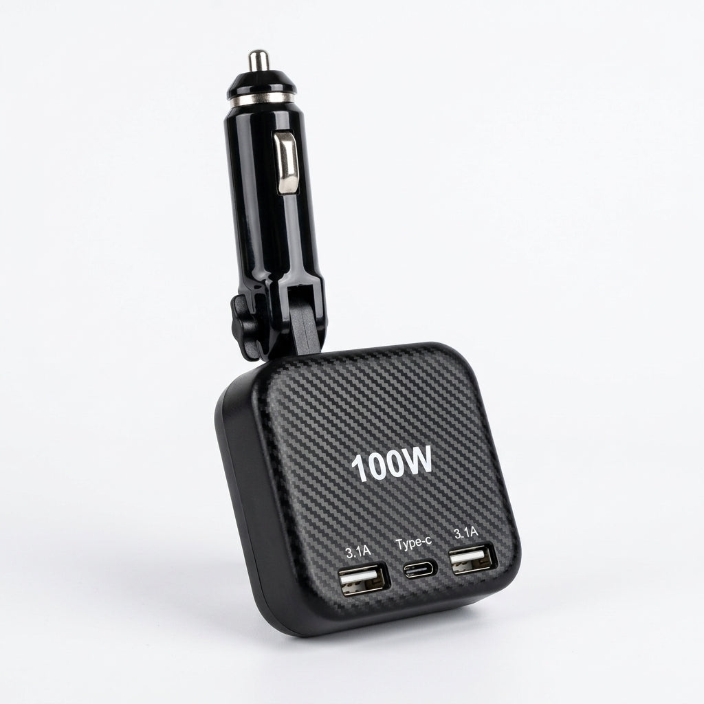100W Dual Socket & USB Car Charger