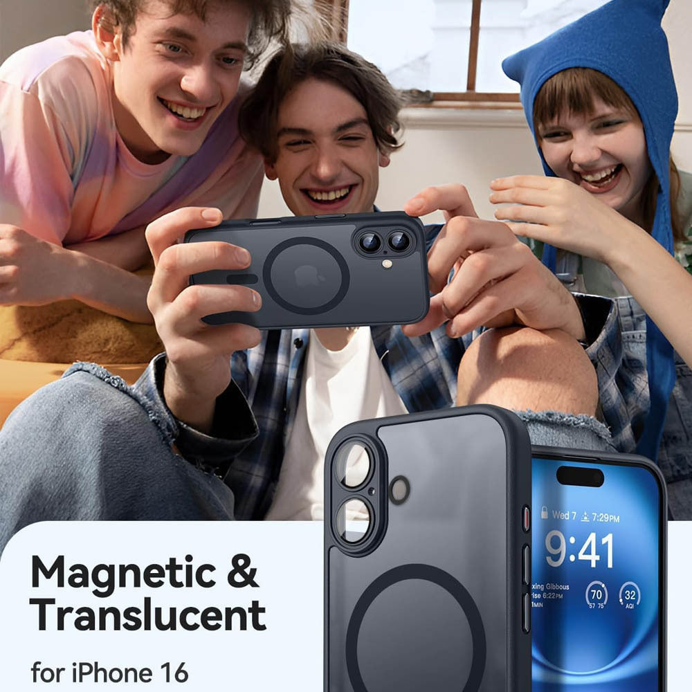 Magnetic Translucent Hybrid Phone Case for iPhone Series