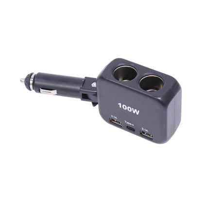 100W Dual Socket & USB Car Charger