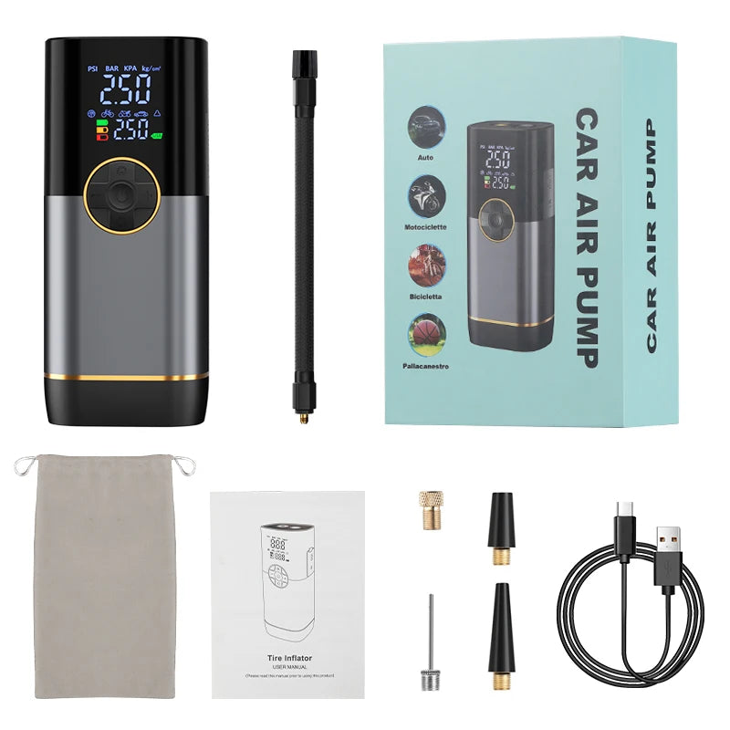 150PSI Dual-Screen Portable Air Compressor