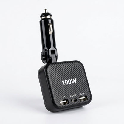 100W Dual Socket & USB Car Charger
